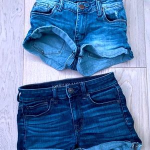 american Eagle and see through soul jean shorts teen girl petite same size